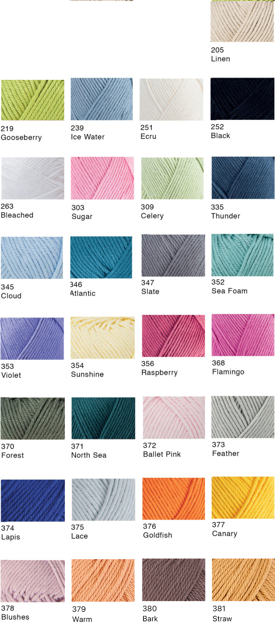 Rowan Handknit cotton breigaren yarn line shadecard verkrijgbaar bij de Afstap Amsterdam en in onze webshop