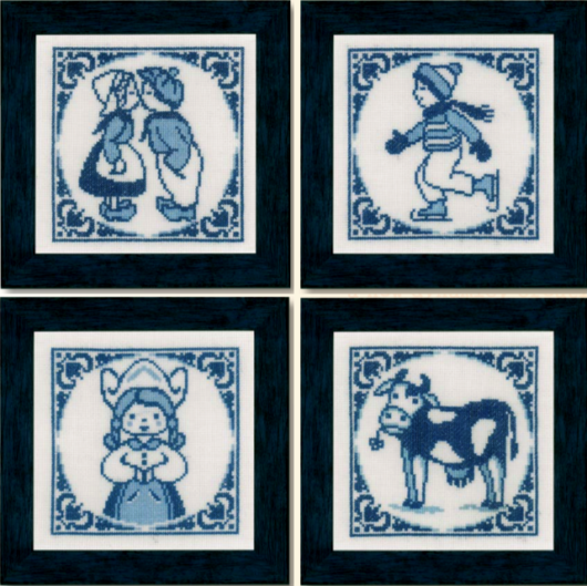 Delft Tiles - Delfts Blauwe tegels cross stitch