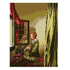 Jan Vermeer - Lady Reading A Letter borduurstramien