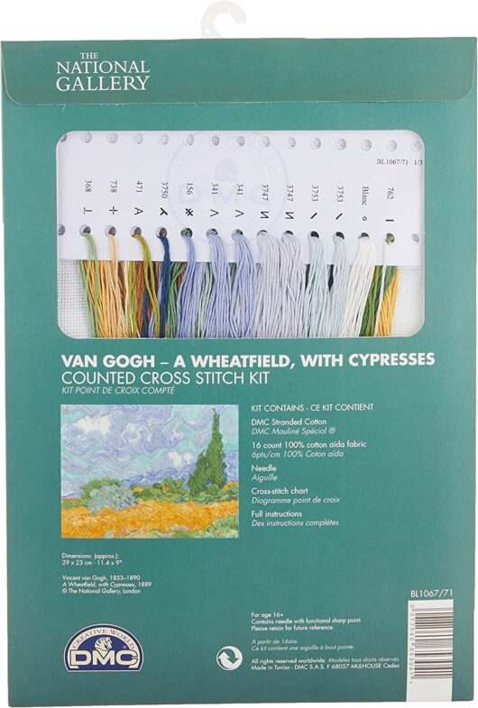 Van Gogh - A Wheatfield, With Cypresses de afstap