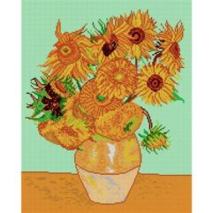 Zonnebloemen van Van Gogh stramien