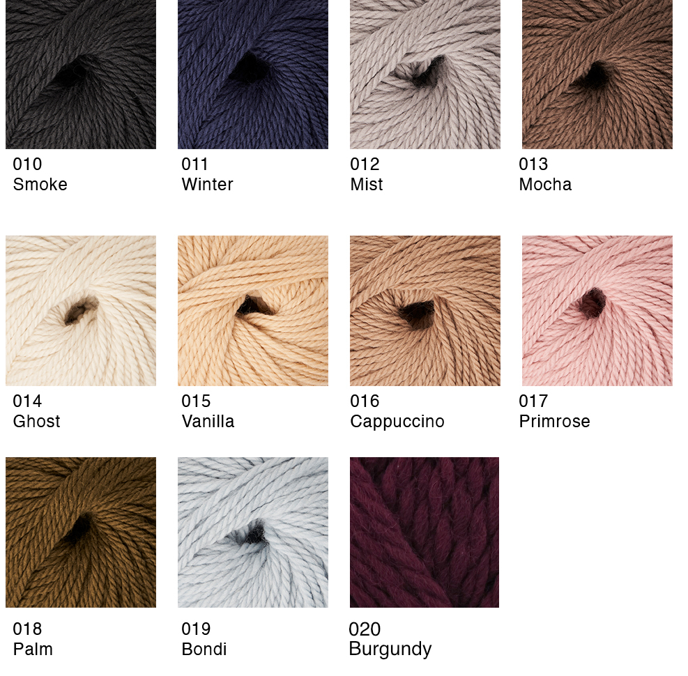 Rowan Mode Chunky Wool breigaren kopen bij wolwinkel de Afstap Amsterdam en in onze webshop! shadecard
