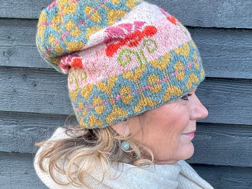 Fair Isle Hat / muts pastel Christel Seyfarth Inspirations kopen bij wolwinkel de Afstap Amsterdam en in onze webshop!
