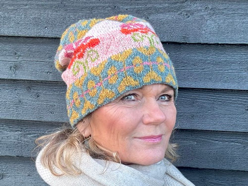 Fair Isle Hat / muts pastel Christel Seyfarth Inspirations kopen bij wolwinkel de Afstap Amsterdam en in onze webshop!