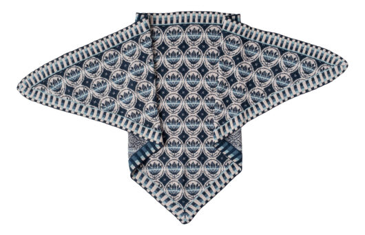 Tile Flower Shawl - Blue